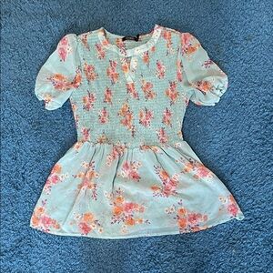 Floral Smocked Shirt